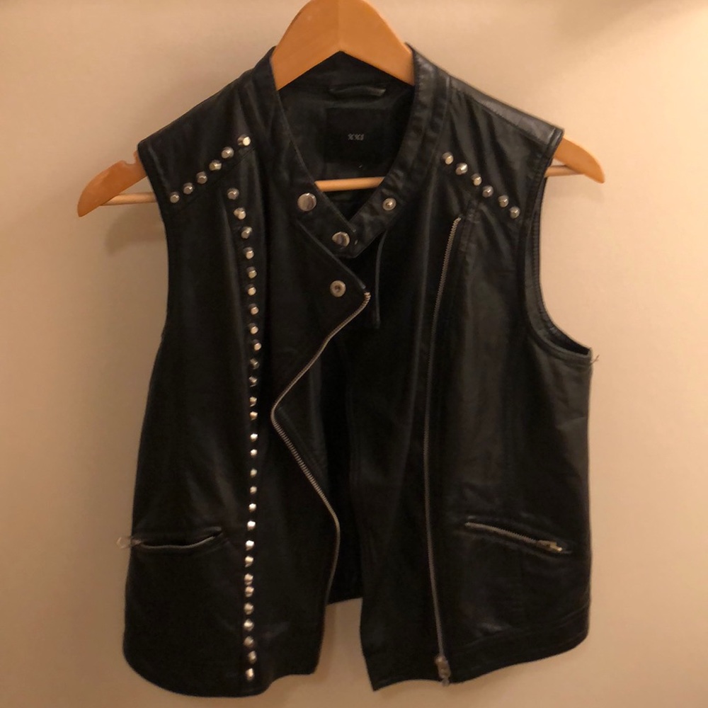 Faux Leather Vest